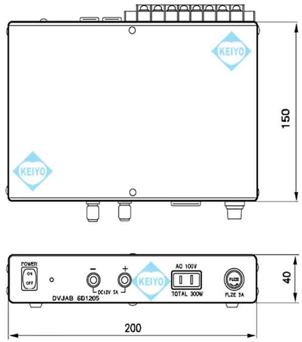 DVJAB-SD1205【防犯カメラ用安定化回路内蔵DC12V集中電源】