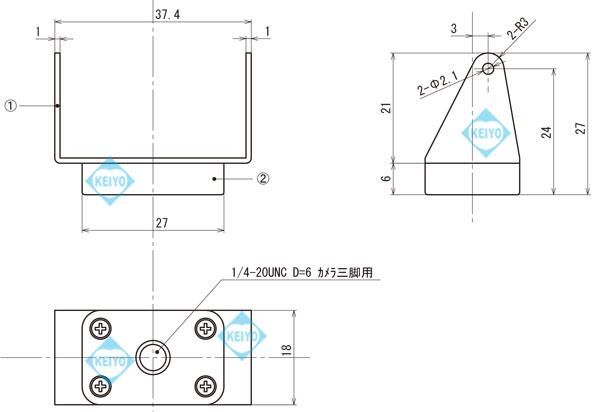 B001【WAT-230V2対応三脚取付用ブラケット】