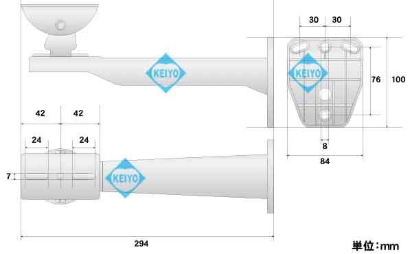 L-294【屋外設置対応壁面取付用ブラケット】