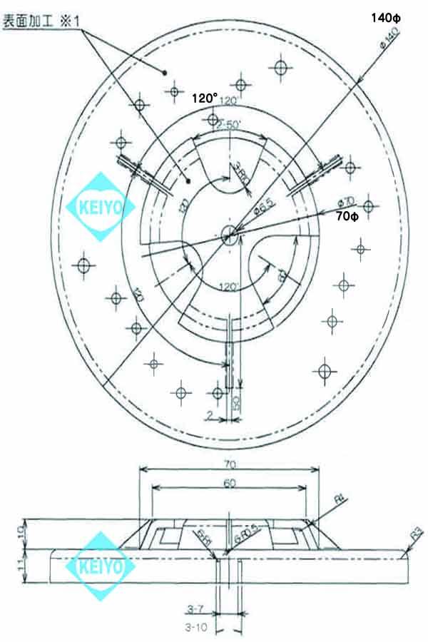 L-S502T【ドームカメラ天吊用ブラケット】