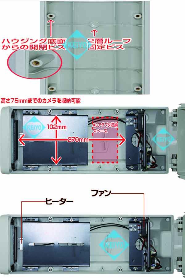 L-708FH-FEVE【塩害対策塗装済親水コート仕様ファン・ヒーター搭載ハウジングセット】