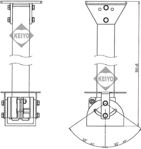 PTP-500【500mmタイプハウジング用天吊ブラケット】