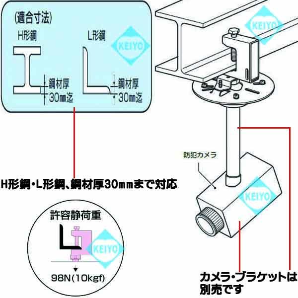 SGM-VK1【L形・H形鋼対応汎用防犯カメラ取付ブラケット】】
