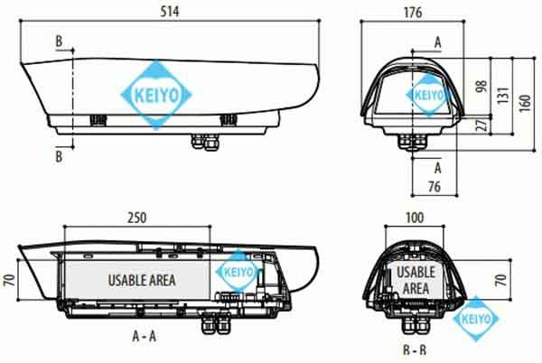 THS-V300-H(HOV)【IP66準拠アルミダイキャスト製サイドオープン型ヒーター搭載カメラハウジング】
