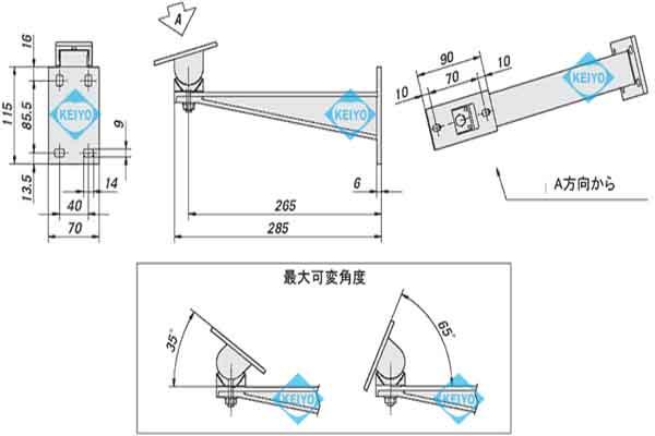 THW-B1(WBJA)【アルミダイキャスト製ハウジング用壁面取付ブラケット】