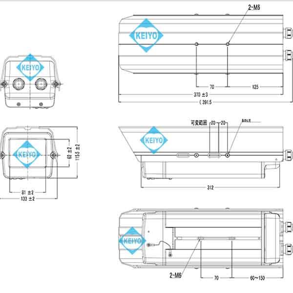 VCHO-15S【アルミ合金製後方オープン型カメラハウジング】