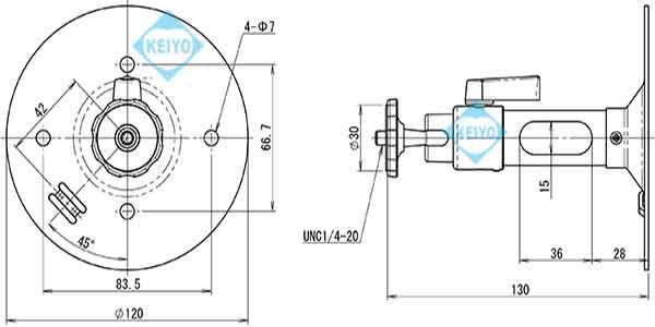 WH-31【ケンコートキナ防犯カメラ用アルミ製フィクサー】