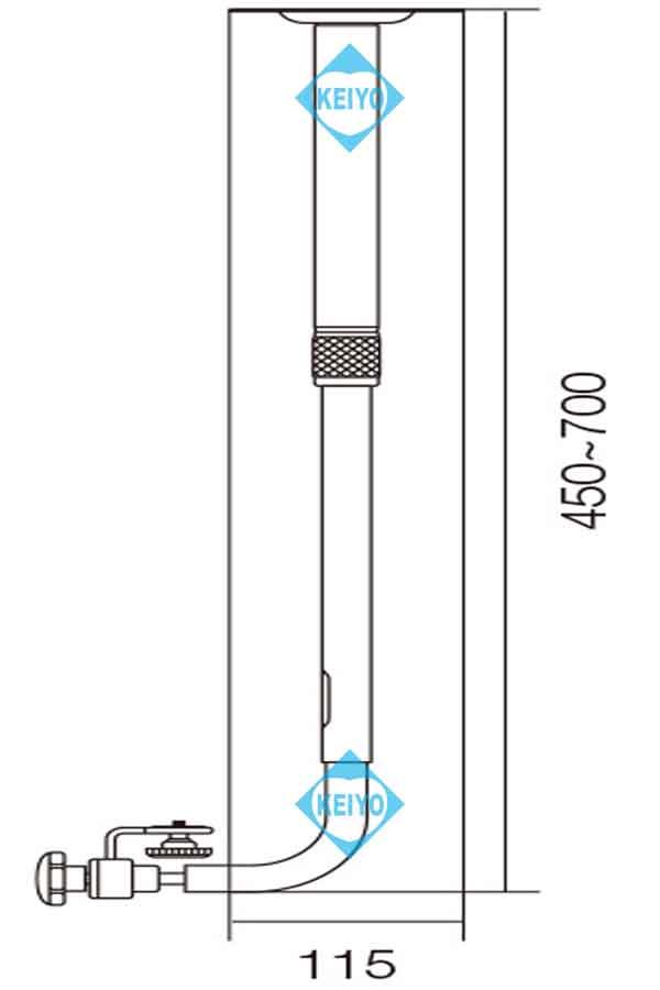WTW-BR4570【アルミニウム製防犯カメラ用450〜700mm伸縮式ブラケット】