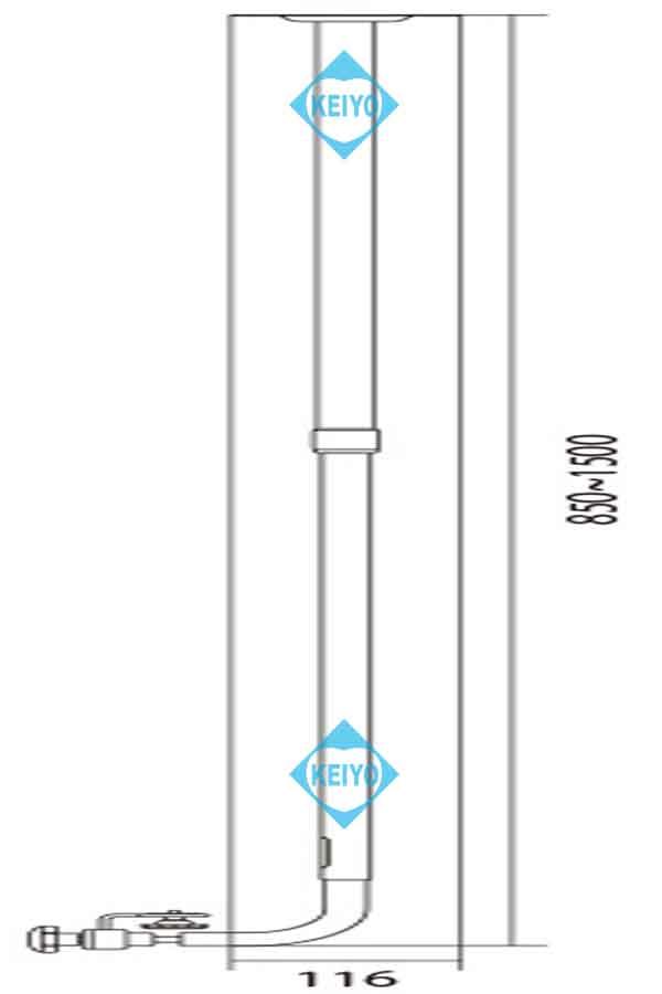 WTW-BR85150【アルミニウム製防犯カメラ用850〜1500mm伸縮式ブラケット】
