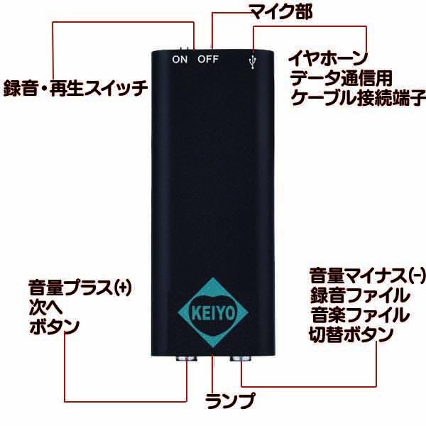 IC-U04(小つぶ君)【8GBメモリ内蔵超小型サイズボイスレコーダー】