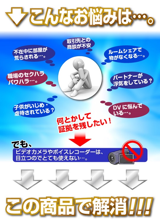 小型カメラでトラブル解消！