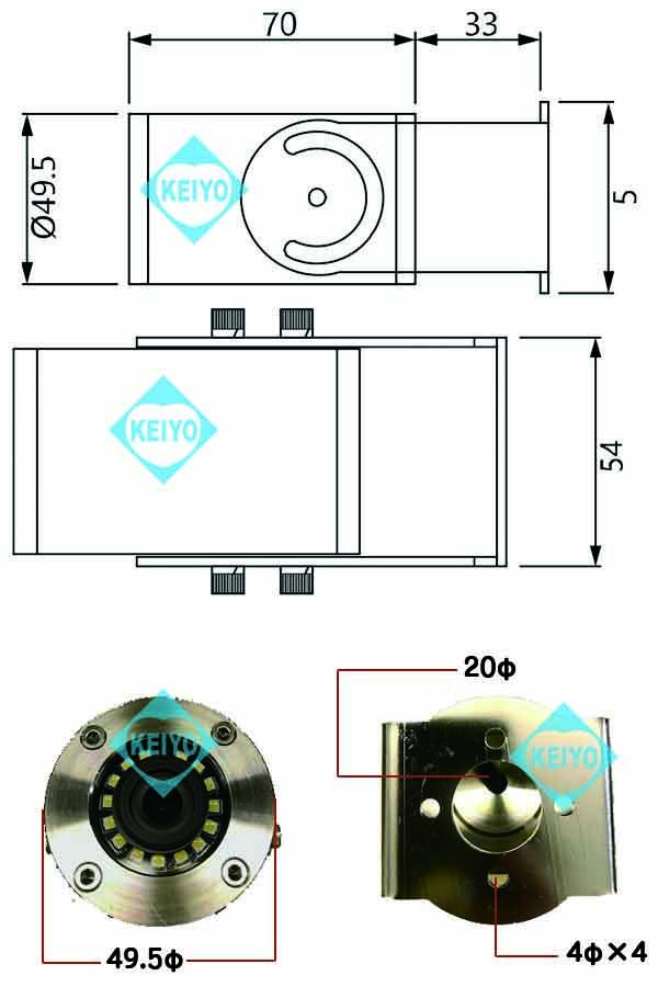 TS-ASW336LFX【調光機能付白色LED搭載マルチフォーマット方式小型ステンレス水中カメラ】
