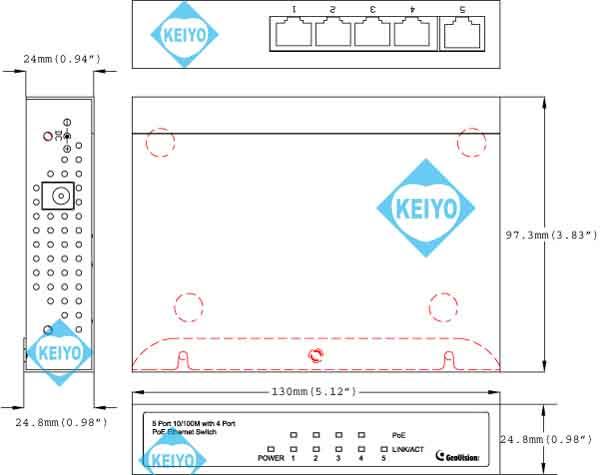 GV-POE0400【GeoVision製PoE+対応4ポートスイッチ】