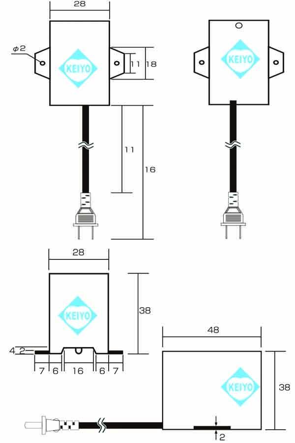 
JIS-320【接地不要SEAT方式ACプラグタイプサージプロテクター】