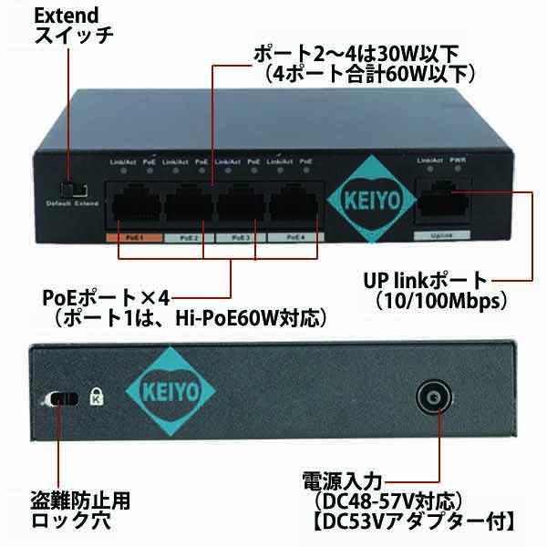 DH-PFS3005E-4ET-60【Hi-PoE対応リンクポート付4ポートスイッチ】