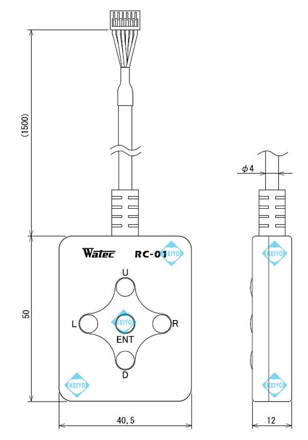 RC-01【Watec社カメラ用5Key有線リモコン】