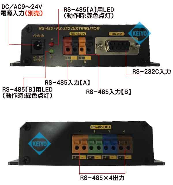 TDB-RS004PR【RS-232C/RS-485対応シリアルデータ分配器】