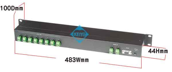 TDB-RS008【RS-232C/RS-485対応シリアルデータ8分配器】