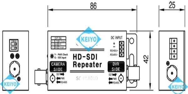 TMX-HDR200D（SC-HLR01D）【HD-SDI信号用映像/RS-485/電源対応リピーター】