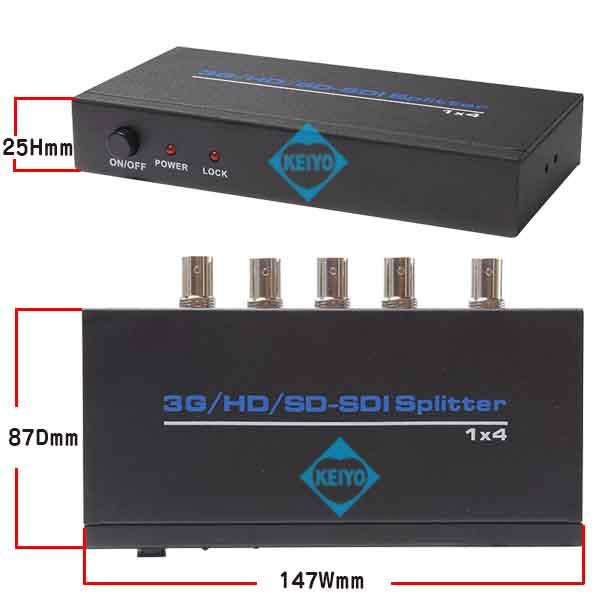 WTW-HD1T4C【3G-SDI・HD-SDI対応映像信号1入力4分配器】
