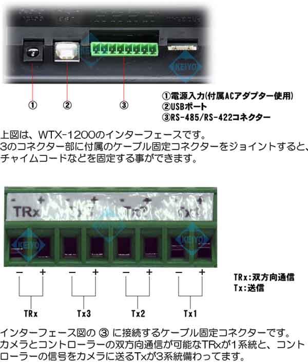 WTX-1200【RS-485対応PTZコントローラー】