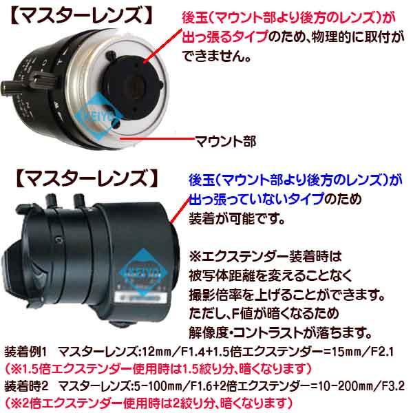 EX1.5C【computer製1.5倍Cマウント用エクステンダー】