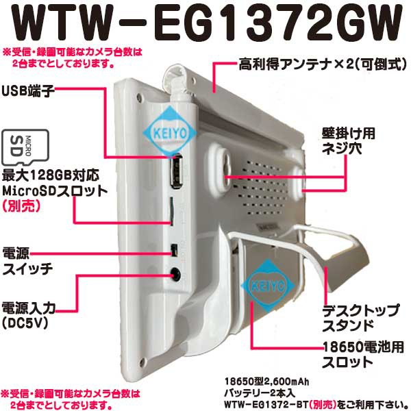 イーグルミニ(WTW-EG1372GW)【500万画素録画対応7インチワイヤレスカメラ用モニター】 【IPカメラ】 【防犯カメラ】【塚本無線】の通販はau  PAY マーケット - 防犯カメラのアストップケイヨー au PAY マーケット店 | au PAY マーケット－通販サイト