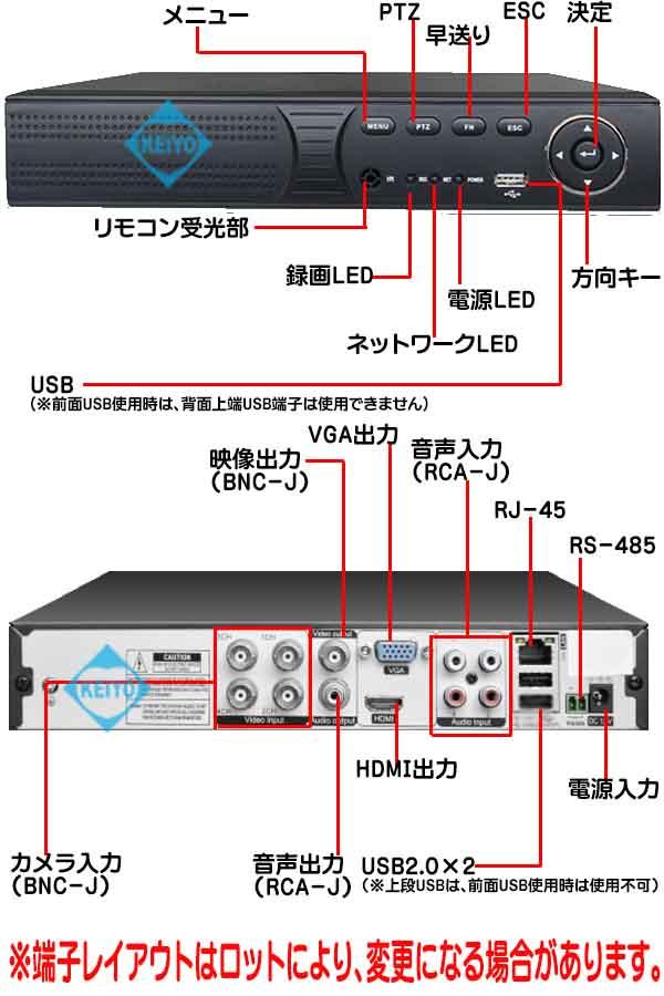 ASR-2004XVS(2TB)【AHD/HDCVI/HDTVI/IP/CVBS対応フルハイビジョン録画2TB搭載レコーダー】