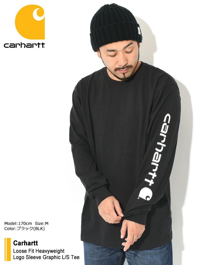CarharttカーハートのTシャツ Loose Fit Heavyweight Logo Sleeve Graphic01
