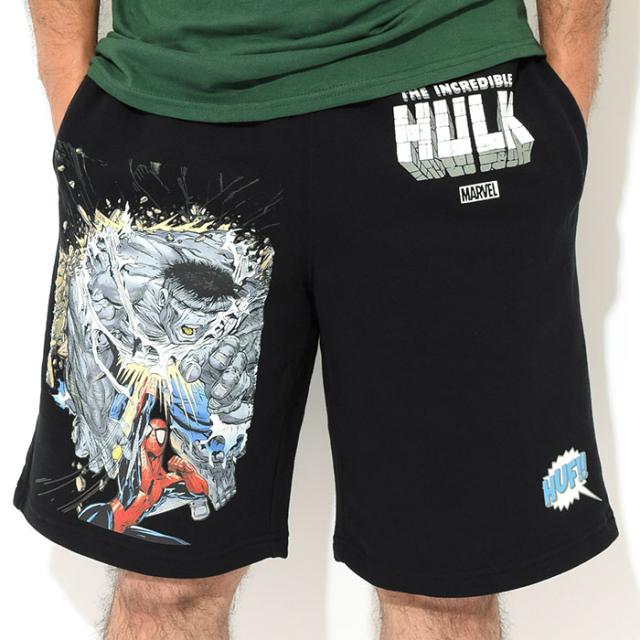 HUFハフのハーフパンツ MARVEL HULK Battle Fleece Short04