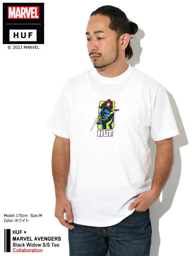 HUFハフのTシャツ MARVEL AVENGERS Black Widow01