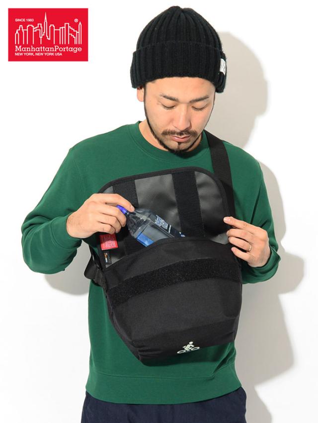 Manhattan Portageマンハッタンポーテージのバッグ 19FW Canvas Art Print Casual Small Messenger Bag Black/Yellow02