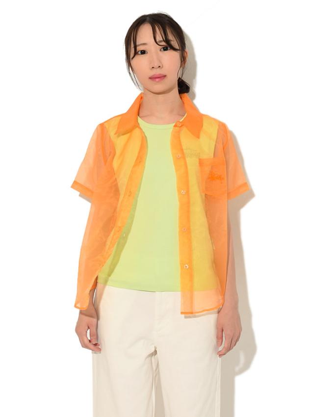 STUSSYステューシーのシャツ WOMEN Milo Sheer S/S Shirt02