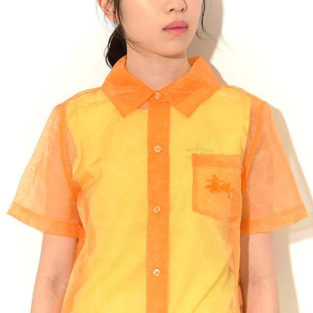 STUSSYステューシーのシャツ WOMEN Milo Sheer S/S Shirt04