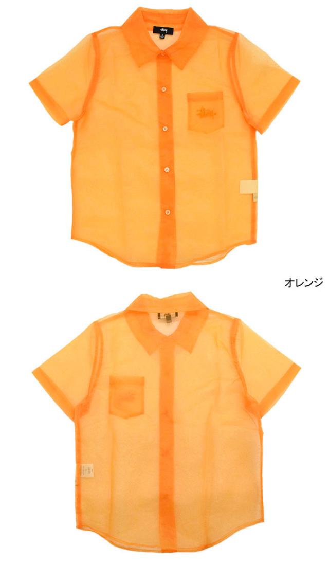 STUSSYステューシーのシャツ WOMEN Milo Sheer S/S Shirt05