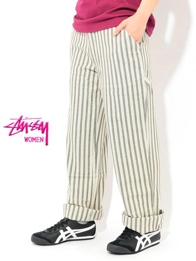 STUSSYステューシーのパンツ WOMEN Piper Stripe Carpenter Pant02