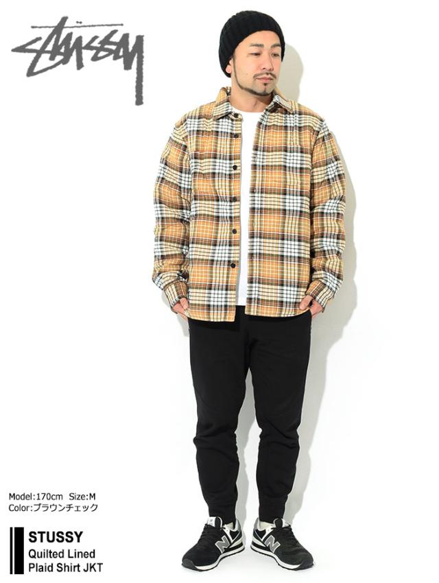 STUSSYステューシーのジャケット Quilted Lined Plaid Shirt01