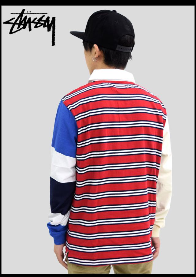 STUSSYステューシーのポロシャツ Mix Up Rugby02