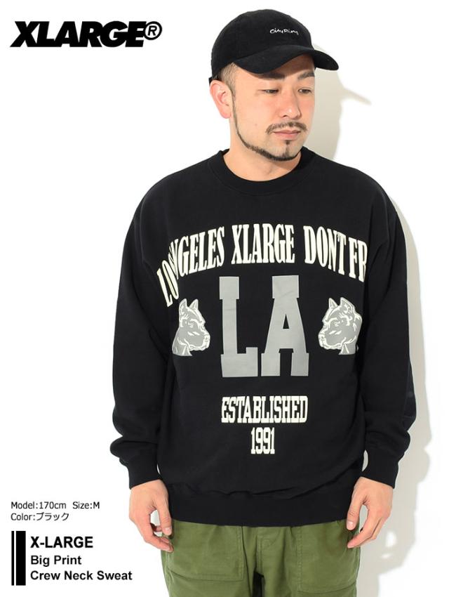 X-LARGEエクストララージのトレーナー Big Print Crew Neck Sweat01