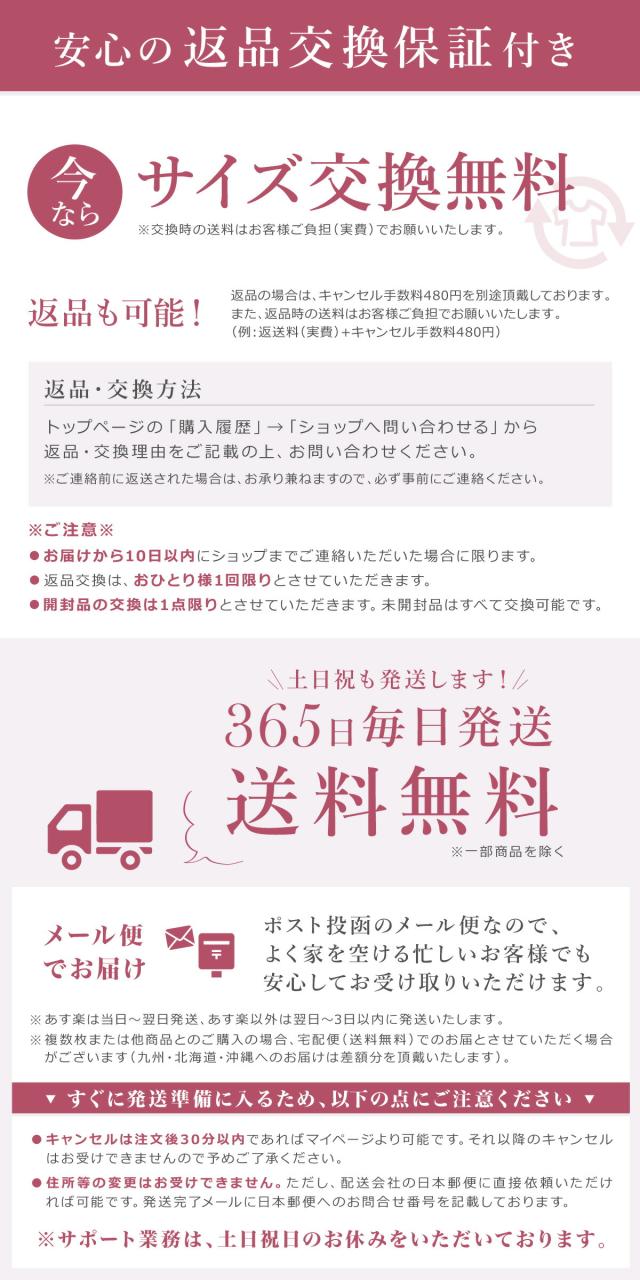 送料、返品交換