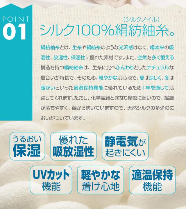 シルク100％絹紡紬糸シルクノイル