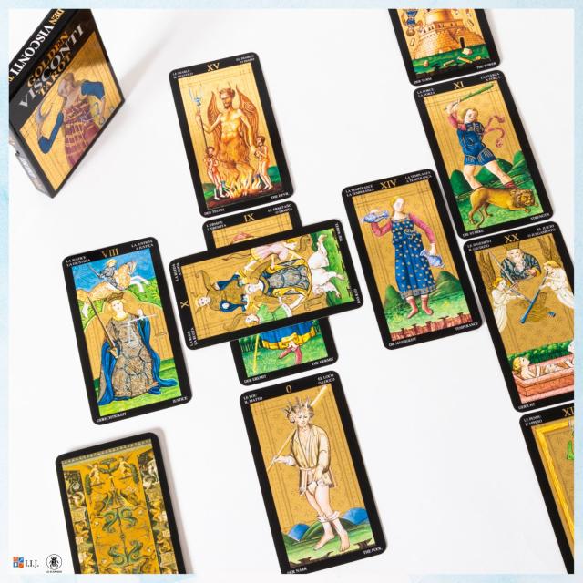 ゴールデン ビスコンティ タロット/ハードボックス Golden Visconti Tarot カード図版