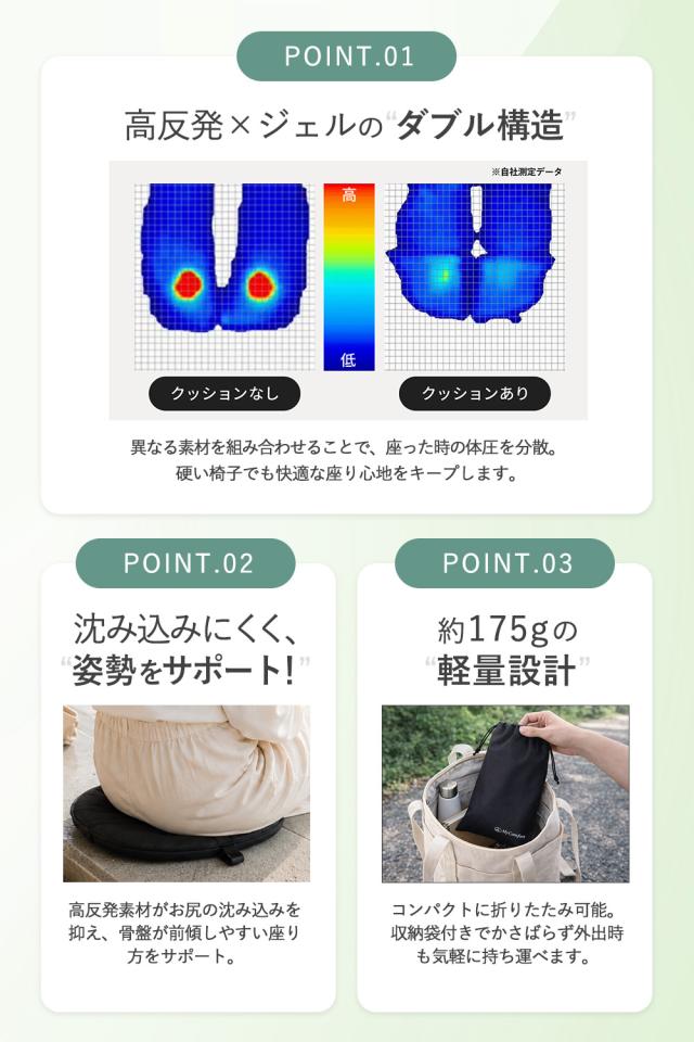 スワロ ポータブルクッション クッション SUWARO ジェルクッション 携帯クッション アウトドアチェア 椅子 イス コンパクト 持ち運び 折りたたみ 携帯用 観戦 観劇 飛行機 新幹線 移動 MyComfort マイコンフォート