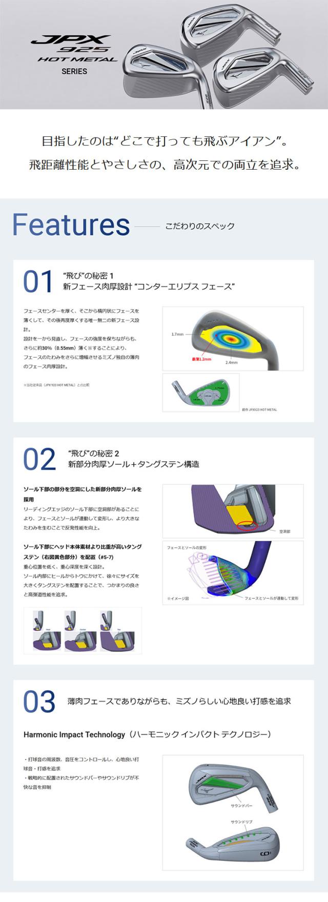 ミズノ JPX 925 ホットメタル アイアン 単品(#5、GW、SW) 右用 N.S.PRO 950GH neo スチールシャフト 5KJKB382  MIZUNO JPX 925 HOT L 飛び×やさしさ
