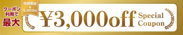 最大3000円OFF