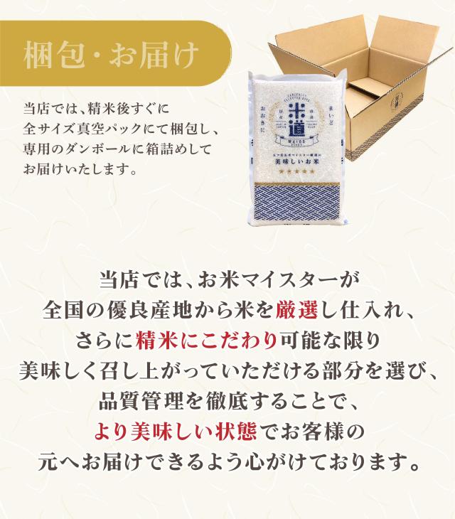 鮮度・精米にこだわった美味しいお米を真空パックにしてお届け