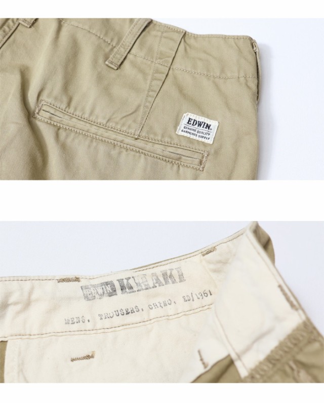 EDWIN エドウィン KHAKIS ワイドストレート チノパンツ トラウザー