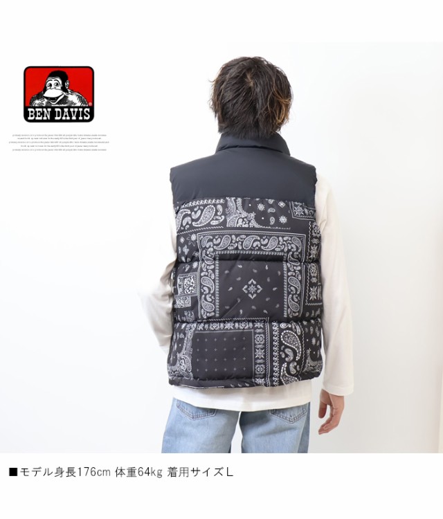 BEN DAVIS ベンデイビス ワンポイント刺繍 フェイクダウン 中綿ベスト ライトアウター メンズ レディース ユニセックス ダウンベスト ゴリラ  ベンデビ 送料無料 23780009の通販はau PAY マーケット - レックスワン | au PAY マーケット－通販サイト