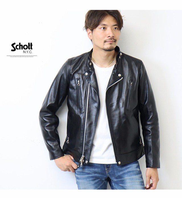 Schott ショット ダブル ブレスト ライダースジャケット レザー