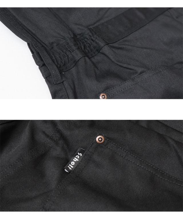 Schott　オールインワン　つなぎ　L　ブラック　782-3910008 SchottオールインワンつなぎLブラック782-3910008